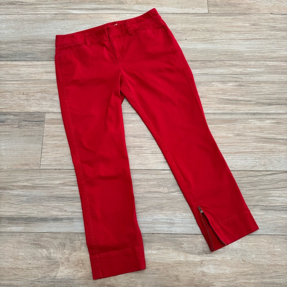 LOFT Marisa Pant Red Size 4
